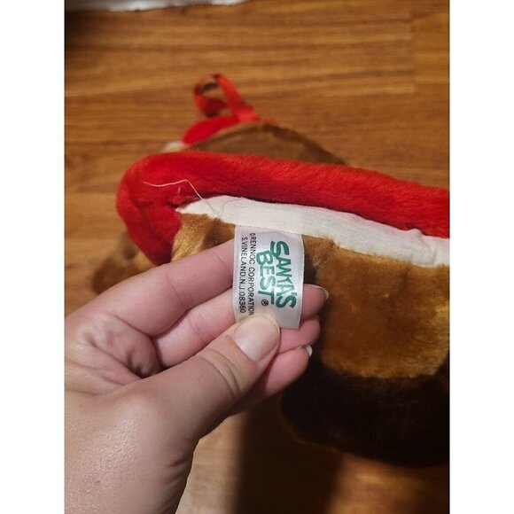 SANTA'S BEST TEDDY BEAR BY‎ RENNOC CHRISTMAS STOCKING HANGING DECOR, VINTAGE - Picture 4 of 4